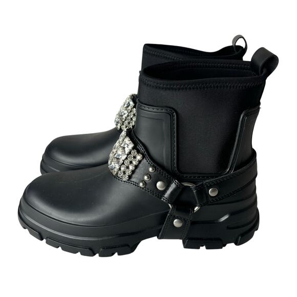 Karl Lagerfeld Paris Rylie Embellished Ankle Boots Black Size 9 - Picture 3 of 7